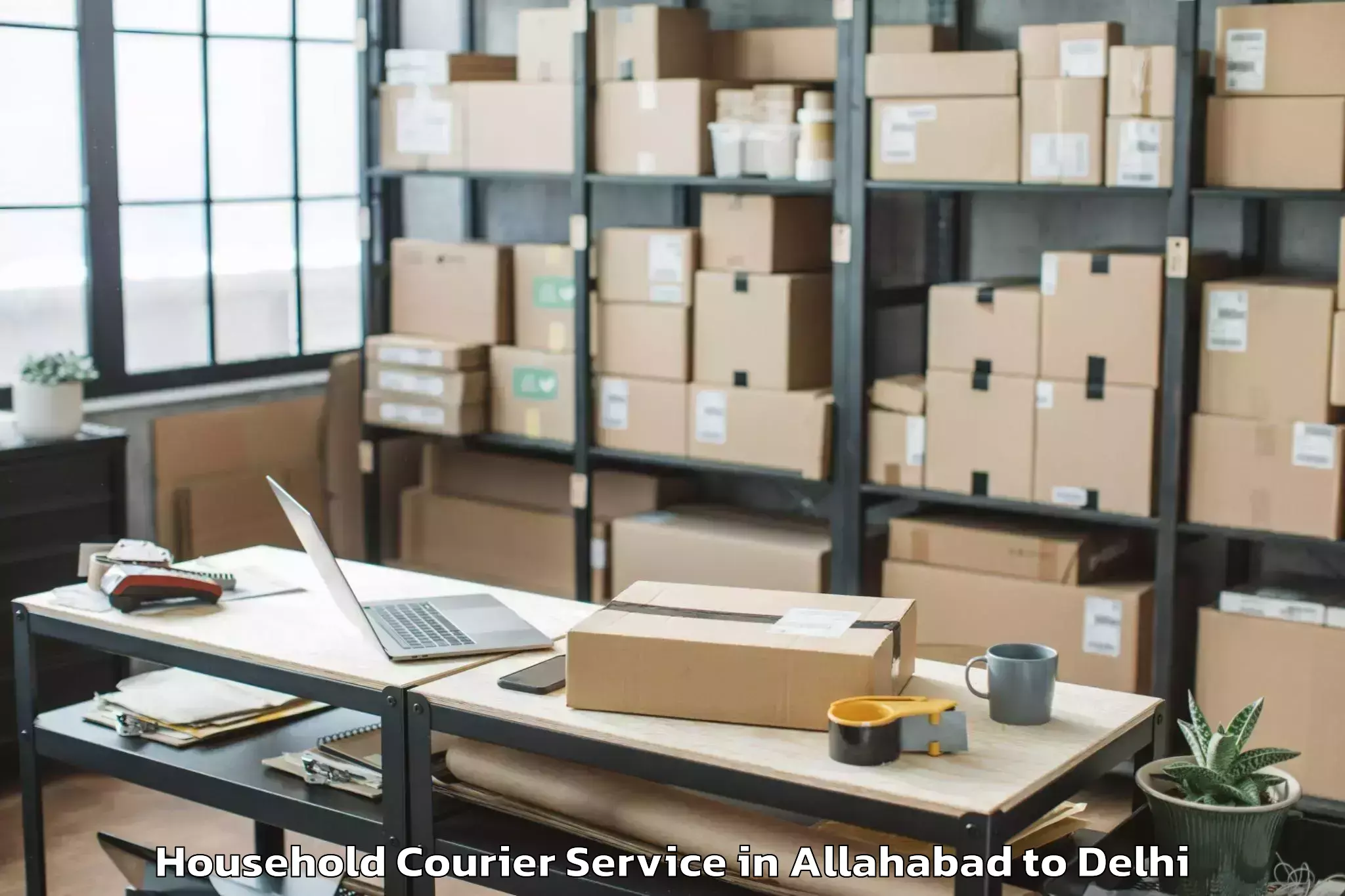 Book Allahabad to Kalkaji Household Courier Online